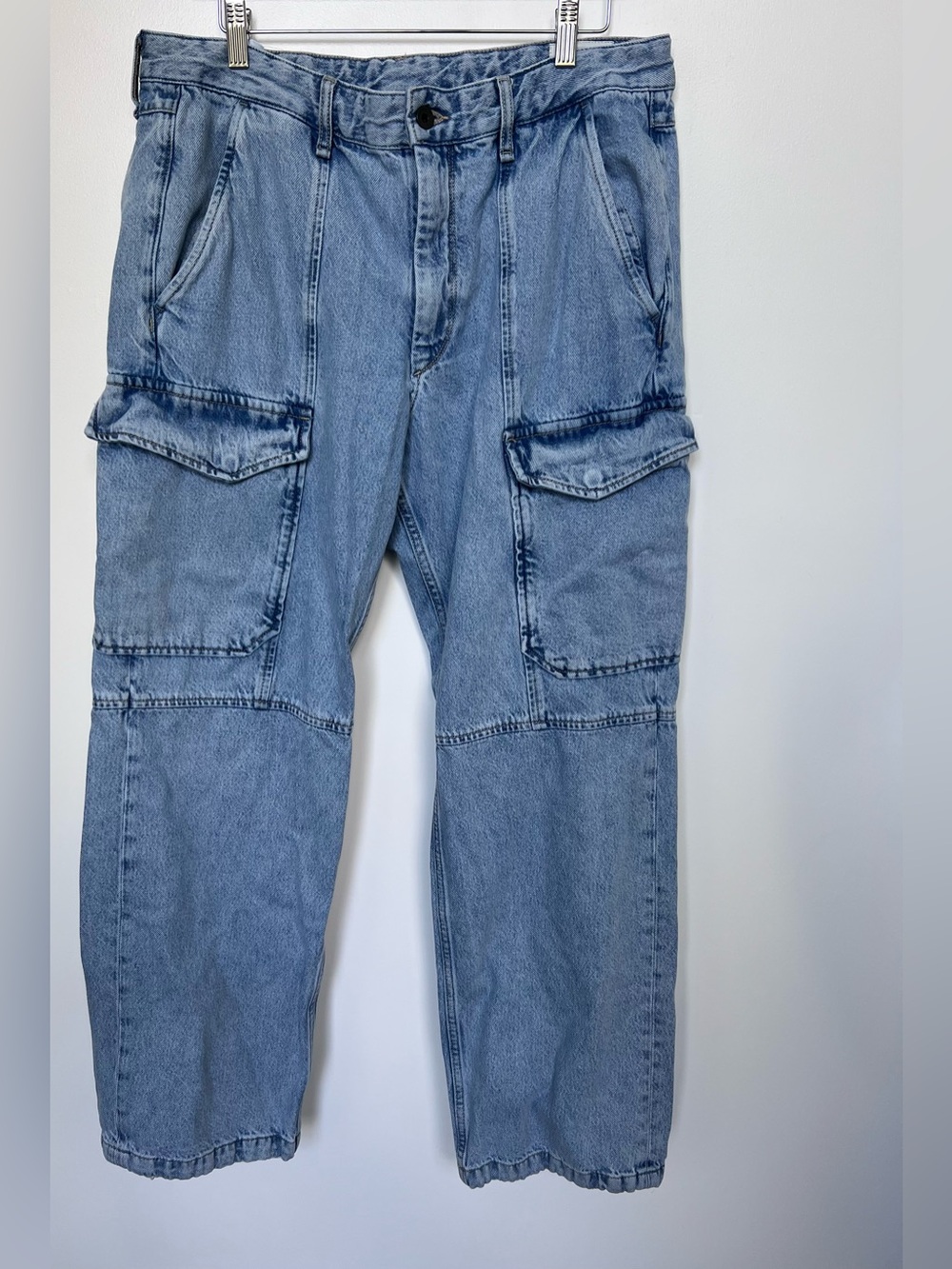 rag & bone Light Blue Cargo Denim Pants